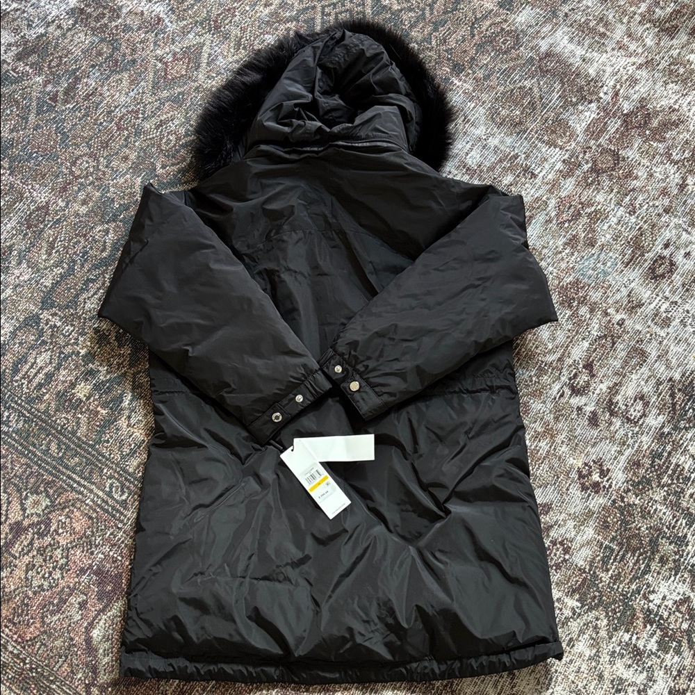 NWT Calvin Klein Women's Faux Fur Hooded Coat - Picture 6 of 6